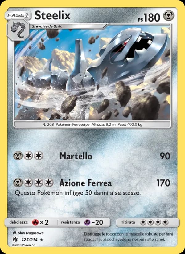 Steelix card in Italian