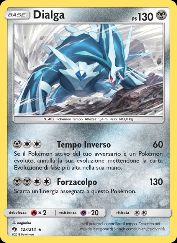 Dialga card in Italian