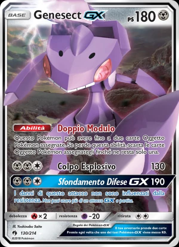 Genesect GX card in Italian