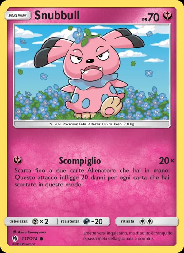 Snubbull card in Italian