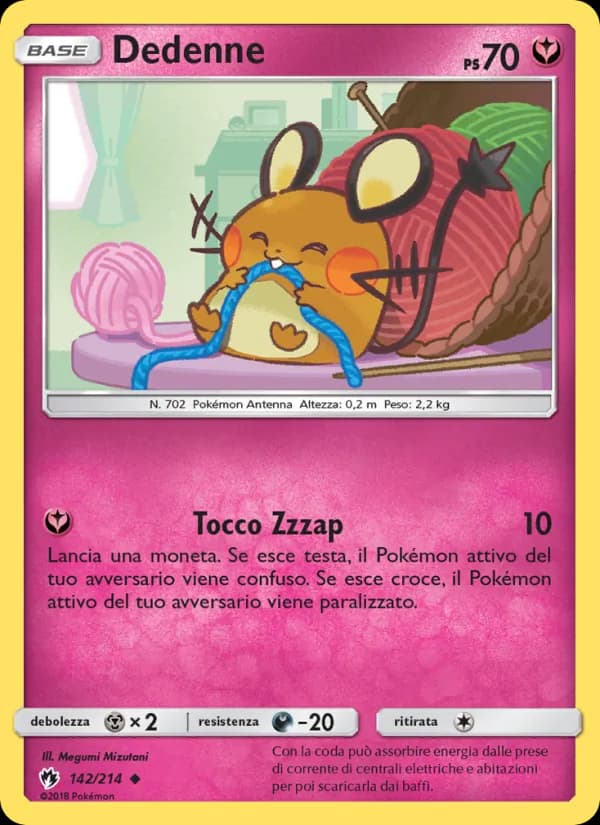 Dedenne card in Italian