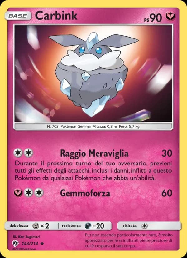 Carbink card in Italian