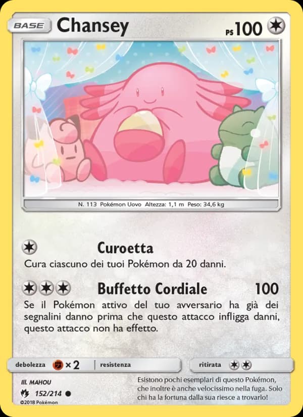 Chansey card in Italian