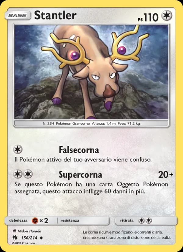 Stantler card in Italian