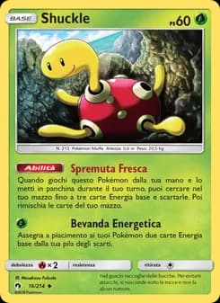 Shuckle card in Italian