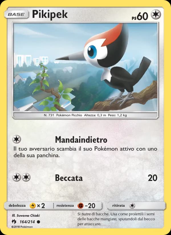 Pikipek card in Italian