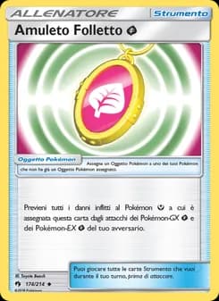Amuleto Folletto Grass card in Italian