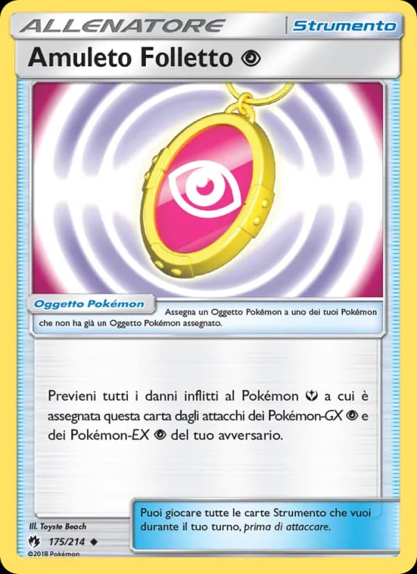 Amuleto Folletto Psychic card in Italian