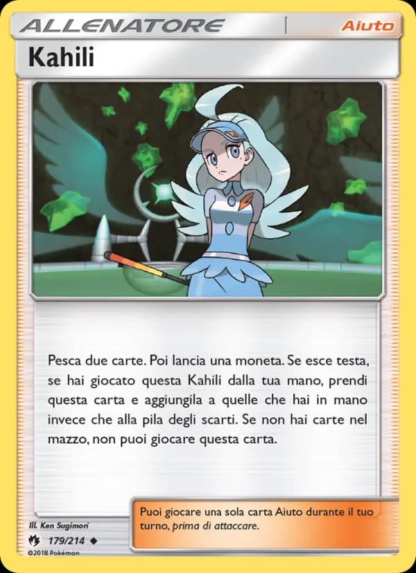 Kahili card in Italian