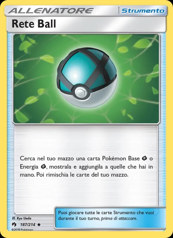 Rete Ball card in Italian