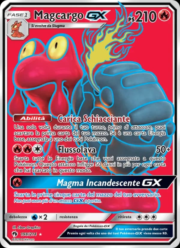 Magcargo GX card in Italian