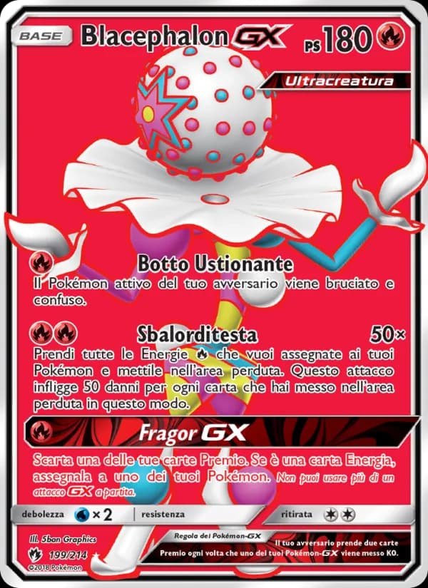 Blacephalon GX card in Italian