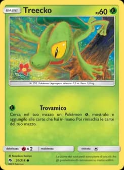 Treecko card in Italian