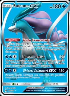 Suicune GX card in Italian