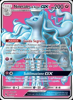 Ninetales di Alola GX card in Italian