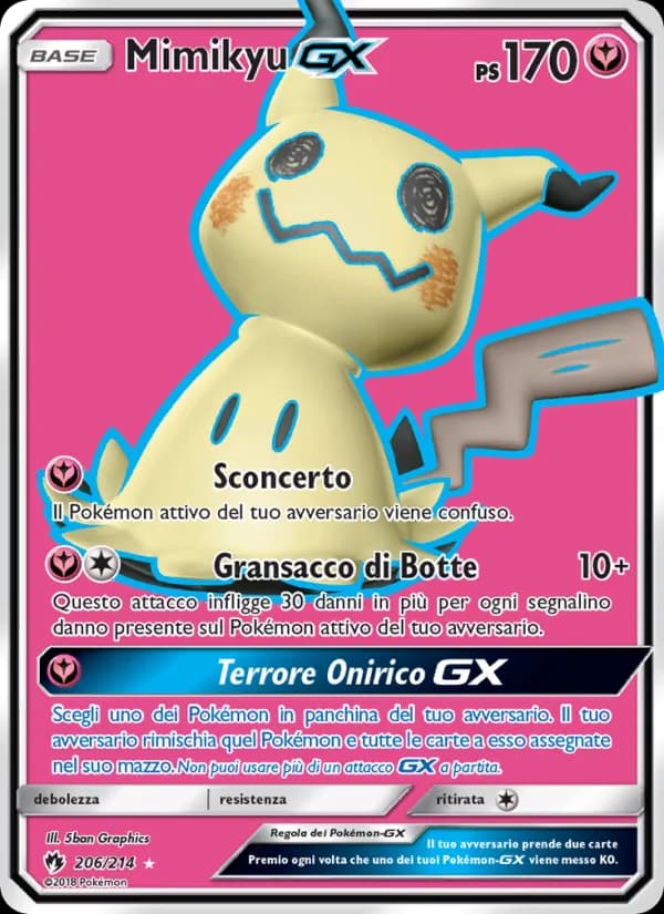Mimikyu GX card in Italian