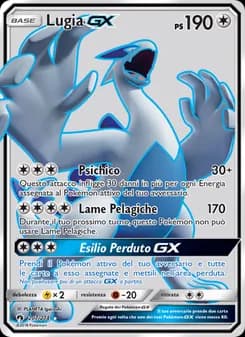 Lugia GX card in Italian
