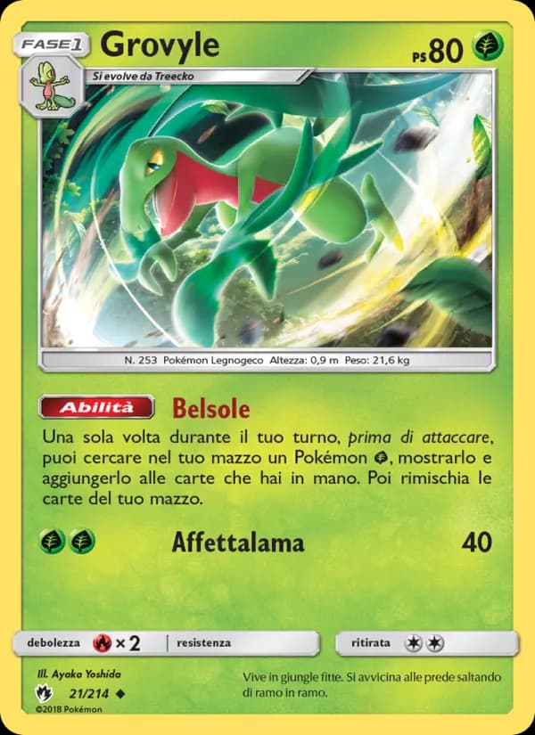 Grovyle card in Italian