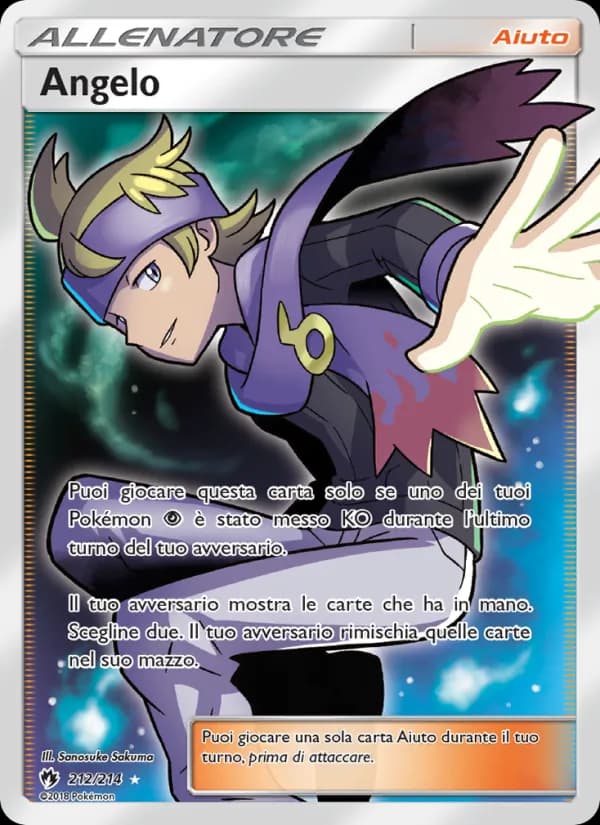 Angelo card in Italian