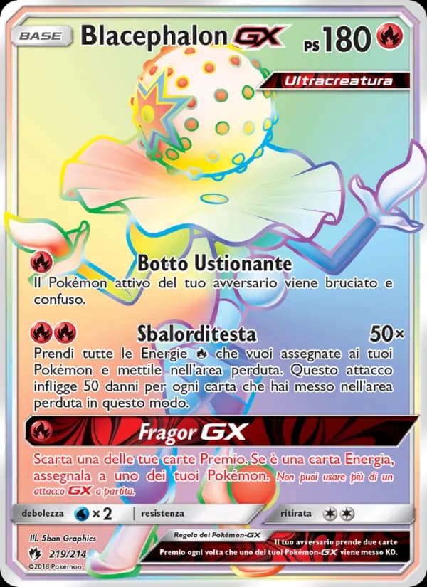 Blacephalon GX card in Italian
