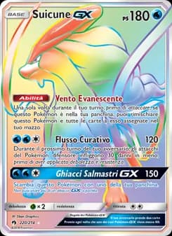 Suicune GX card in Italian
