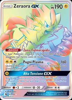 Zeraora GX card in Italian