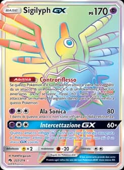 Sigilyph GX card in Italian
