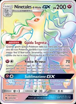 Ninetales di Alola GX card in Italian
