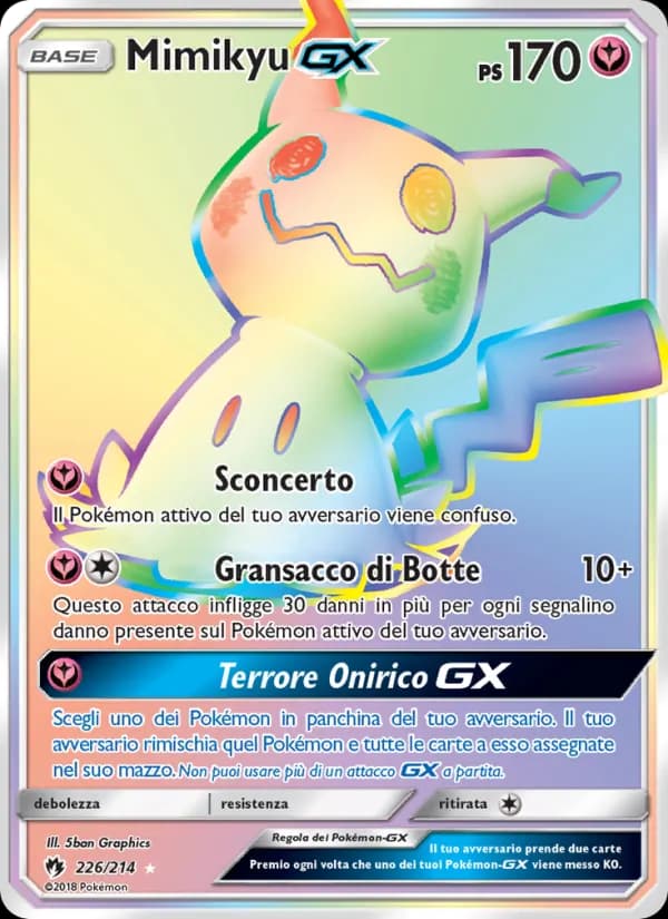 Mimikyu GX card in Italian