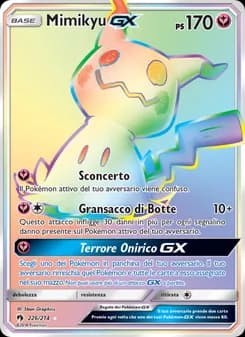Mimikyu GX card in Italian