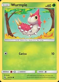 Wurmple card in Italian