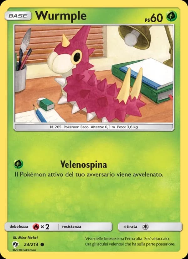 Wurmple card in Italian