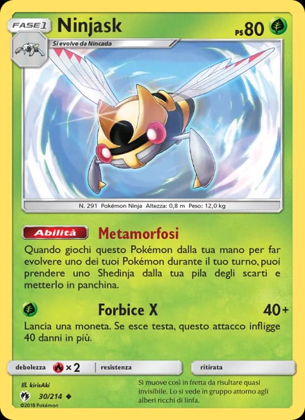 Ninjask card in Italian