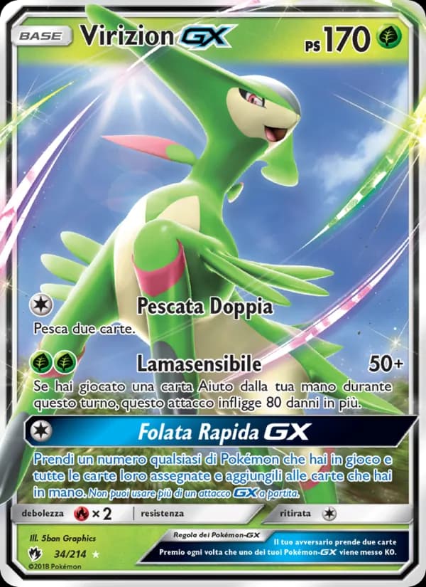 Virizion GX card in Italian
