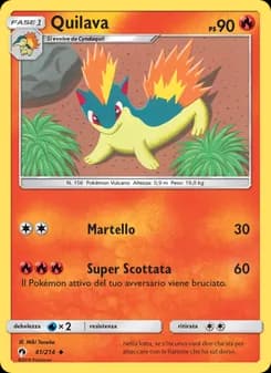 Quilava card in Italian