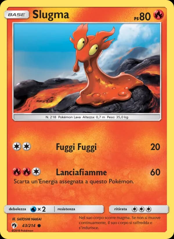 Slugma card in Italian