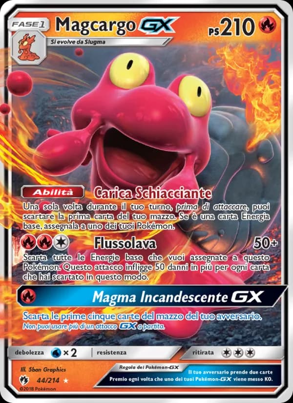 Magcargo GX card in Italian
