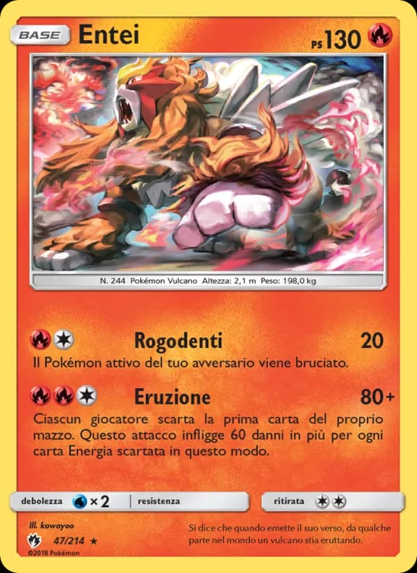 Entei card in Italian