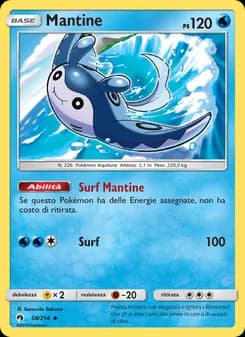 Mantine card in Italian