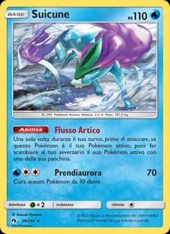 Suicune card in Italian