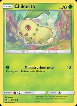 Chikorita card in Italian
