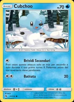 Cubchoo card in Italian