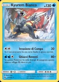 Kyurem Bianco card in Italian