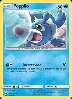 Popplio card in Italian