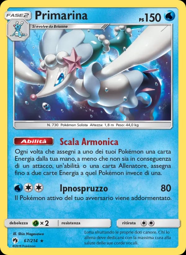 Primarina card in Italian
