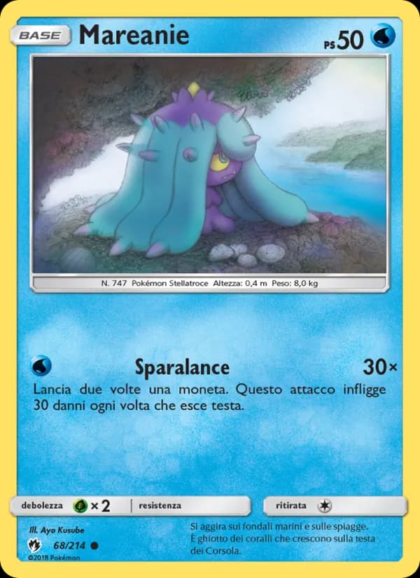 Mareanie card in Italian