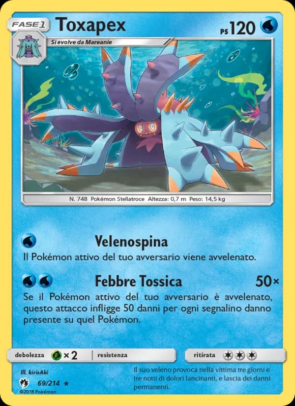 Toxapex card in Italian