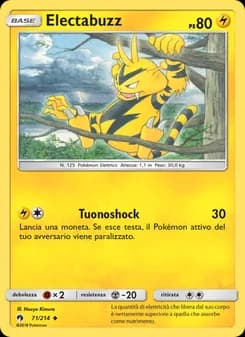 Electabuzz card in Italian