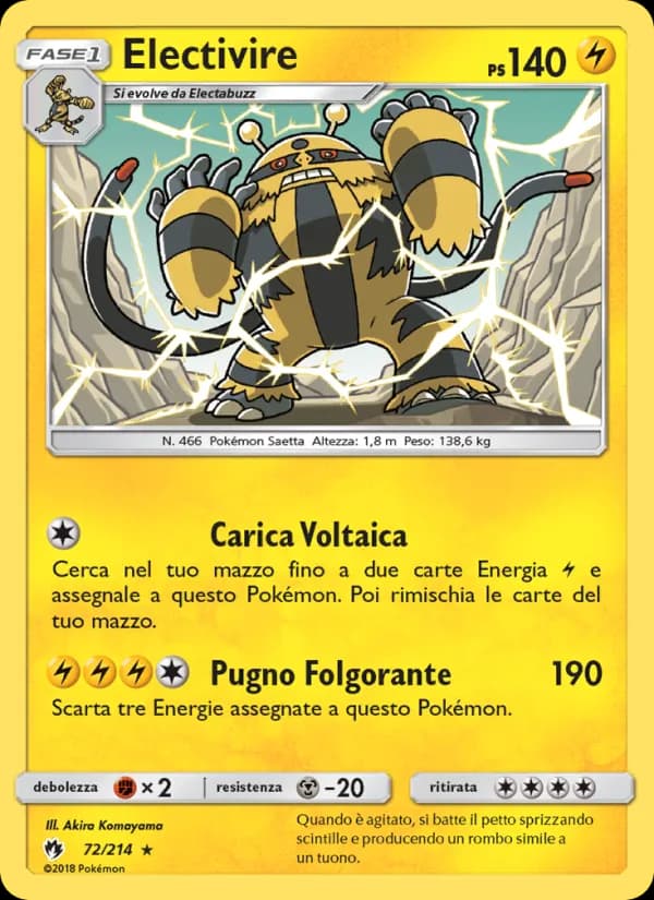Electivire card in Italian