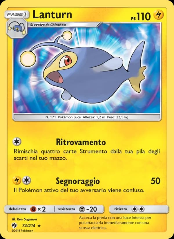 Lanturn card in Italian